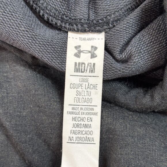 Under Armour Featherweight Slouchy Hoodie Women's Medium Gray Funnel Neck - Picture 7 of 8